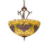 Meyda Tiffany - 268655 - Three Light Pendant - Rose Bouquet - Mahogany Bronze
