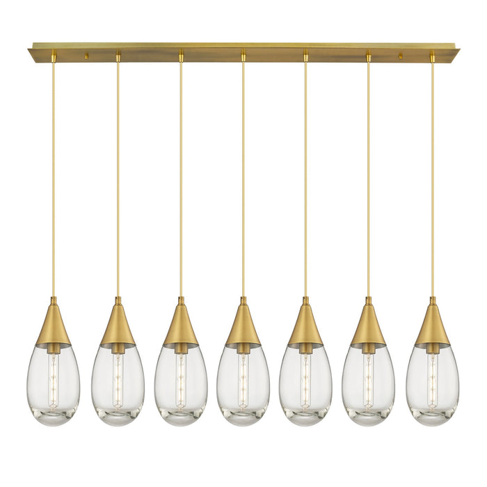 Innovations - 127-450-1P-BB-G450-6CL - LED Linear Pendant - Downtown Urban - Brushed Brass