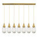 Innovations - 127-450-1P-BB-G450-6CL - LED Linear Pendant - Downtown Urban - Brushed Brass