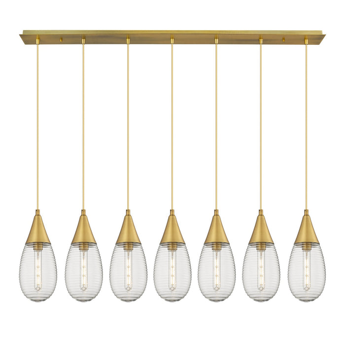 Innovations - 127-450-1P-BB-G450-6SCL - LED Linear Pendant - Downtown Urban - Brushed Brass