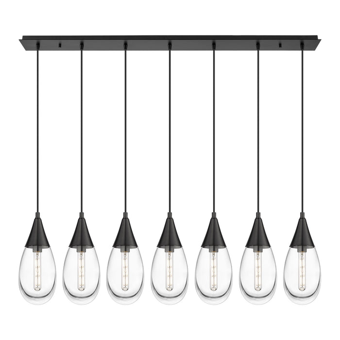 Innovations - 127-450-1P-BK-G450-6CL - LED Linear Pendant - Downtown Urban - Matte Black