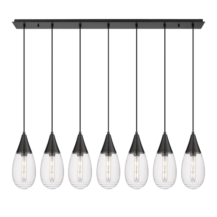 Innovations - 127-450-1P-BK-G450-6SCL - LED Linear Pendant - Downtown Urban - Matte Black