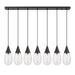 Innovations - 127-450-1P-BK-G450-6SCL - LED Linear Pendant - Downtown Urban - Matte Black