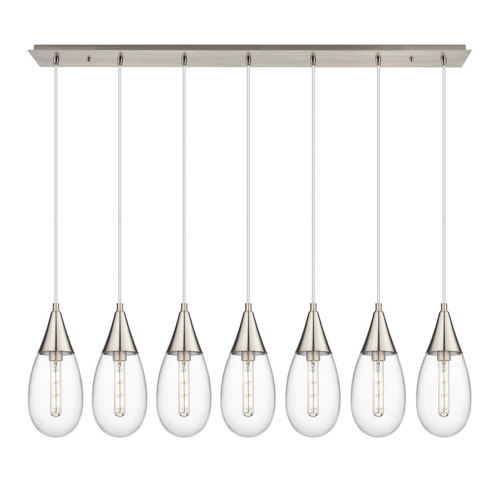 Innovations - 127-450-1P-SN-G450-6CL - LED Linear Pendant - Downtown Urban - Brushed Satin Nickel