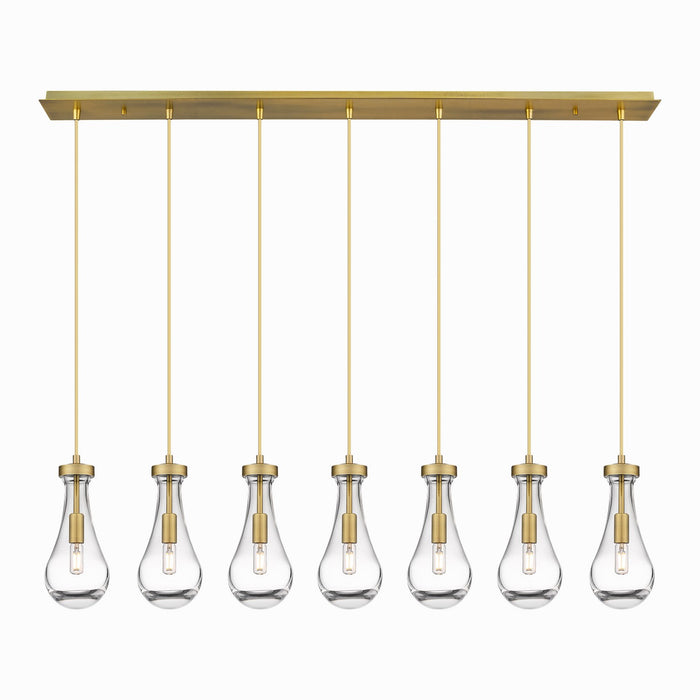 Innovations - 127-451-1P-BB-G451-5CL - LED Linear Pendant - Downtown Urban - Brushed Brass