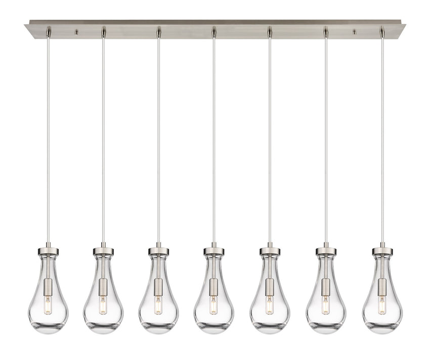 Innovations - 127-451-1P-SN-G451-5CL - LED Linear Pendant - Downtown Urban - Brushed Satin Nickel