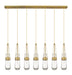 Innovations - 127-452-1P-BB-G452-4CL - LED Linear Pendant - Downtown Urban - Brushed Brass