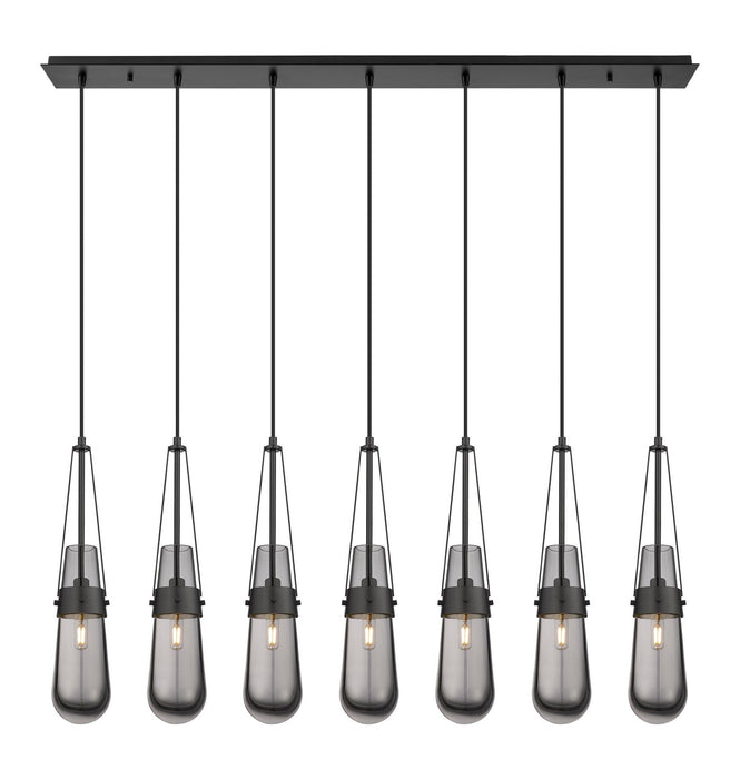 Innovations - 127-452-1P-BK-G452-4SM - LED Linear Pendant - Downtown Urban - Matte Black