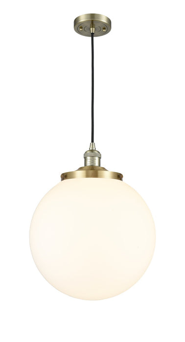 Innovations - 201C-AB-G201-14 - One Light Mini Pendant - Franklin Restoration - Antique Brass