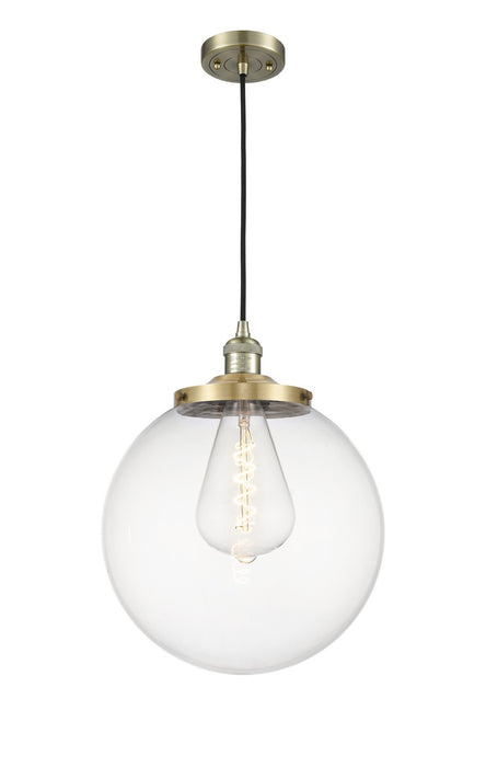 Innovations - 201C-AB-G202-14 - One Light Mini Pendant - Franklin Restoration - Antique Brass