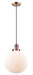 Innovations - 201C-AC-G201-10-LED - LED Mini Pendant - Franklin Restoration - Antique Copper