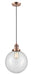 Innovations - 201C-AC-G202-10-LED - LED Mini Pendant - Franklin Restoration - Antique Copper