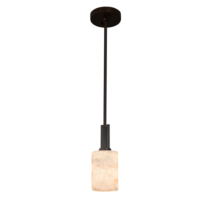 Justice Designs - ALR-8445-10-MBLK-LED1-700 - LED Pendant - Alabaster Rocks - Matte Black