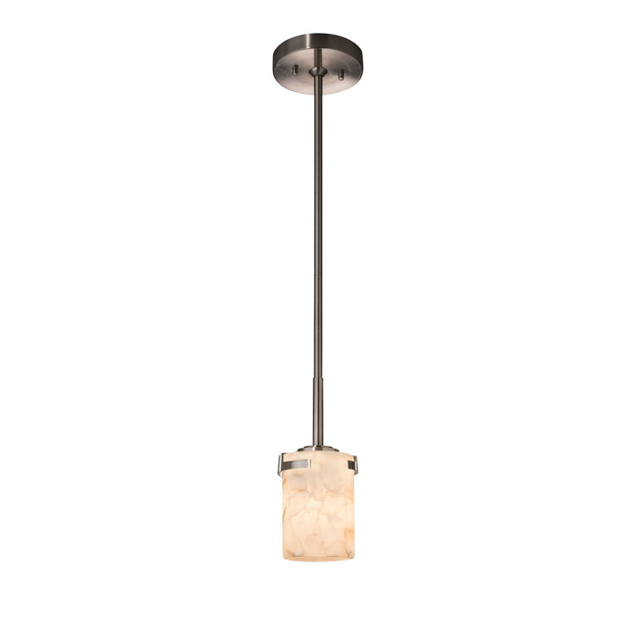 Justice Designs - ALR-8455-10-NCKL-LED1-700 - LED Pendant - Alabaster Rocks - Brushed Nickel