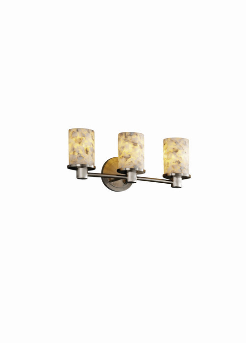 Justice Designs - ALR-8513-10-NCKL-LED3-2100 - LED Bath Bar - Alabaster Rocks - Brushed Nickel