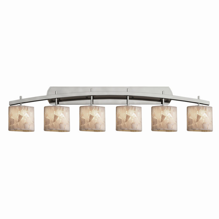 Justice Designs - ALR-8596-30-NCKL-LED6-4200 - LED Bath Bar - Alabaster Rocks - Brushed Nickel