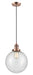 Innovations - 201C-AC-G204-10-LED - LED Mini Pendant - Franklin Restoration - Antique Copper