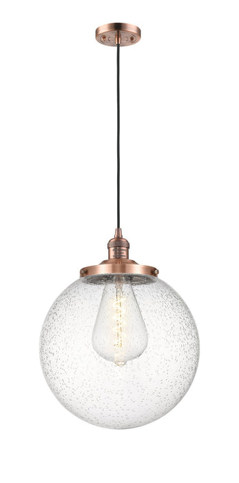 Innovations - 201C-AC-G204-14 - One Light Mini Pendant - Franklin Restoration - Antique Copper