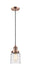 Innovations - 201C-AC-G513 - One Light Mini Pendant - Franklin Restoration - Antique Copper