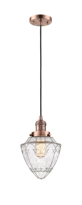 Innovations - 201C-AC-G664-7 - One Light Mini Pendant - Franklin Restoration - Antique Copper