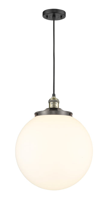 Innovations - 201C-BAB-G201-14 - One Light Mini Pendant - Franklin Restoration - Black Antique Brass