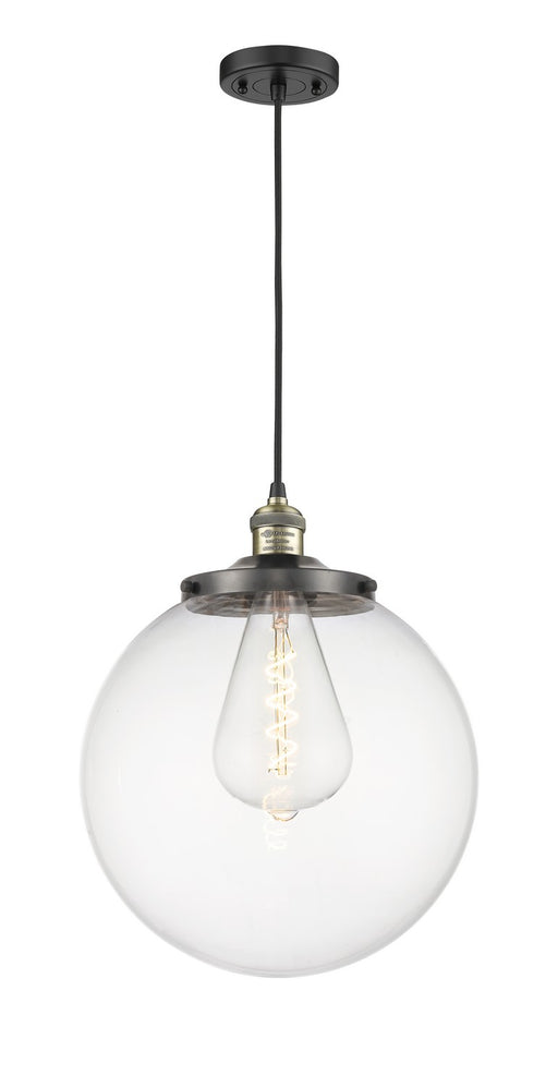 Innovations - 201C-BAB-G202-14 - One Light Mini Pendant - Franklin Restoration - Black Antique Brass