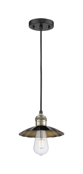 Innovations - 201C-BAB-M17-BK - LED Mini Pendant - Franklin Restoration - Black Antique Brass