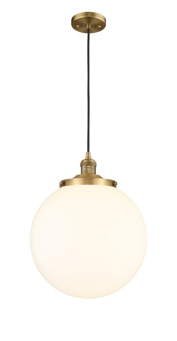 Innovations - 201C-BB-G201-14 - One Light Mini Pendant - Franklin Restoration - Brushed Brass