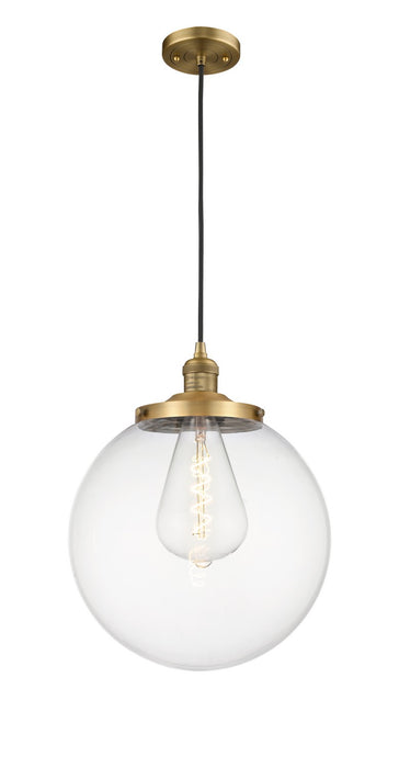 Innovations - 201C-BB-G202-14 - One Light Mini Pendant - Franklin Restoration - Brushed Brass