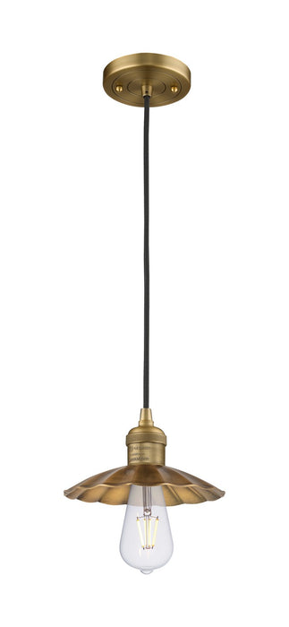 Innovations - 201C-BB-M17-BB - LED Mini Pendant - Franklin Restoration - Brushed Brass