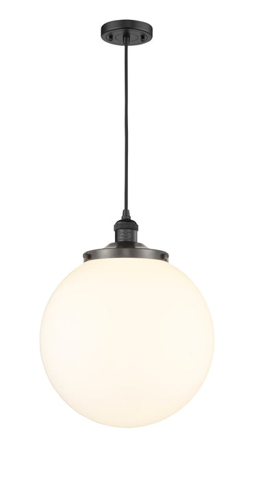 Innovations - 201C-BK-G201-14 - One Light Mini Pendant - Franklin Restoration - Matte Black