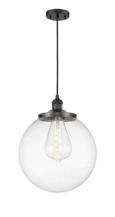 Innovations - 201C-BK-G202-14 - One Light Mini Pendant - Franklin Restoration - Matte Black