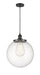 Innovations - 201C-BK-G204-14 - One Light Mini Pendant - Franklin Restoration - Matte Black