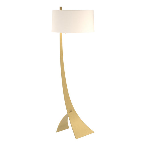 Stasis One Light Floor Lamp Modern Brass