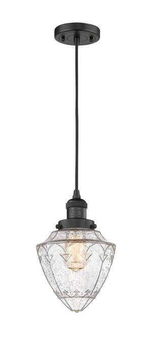 Innovations - 201C-BK-G664-7 - One Light Mini Pendant - Franklin Restoration - Matte Black