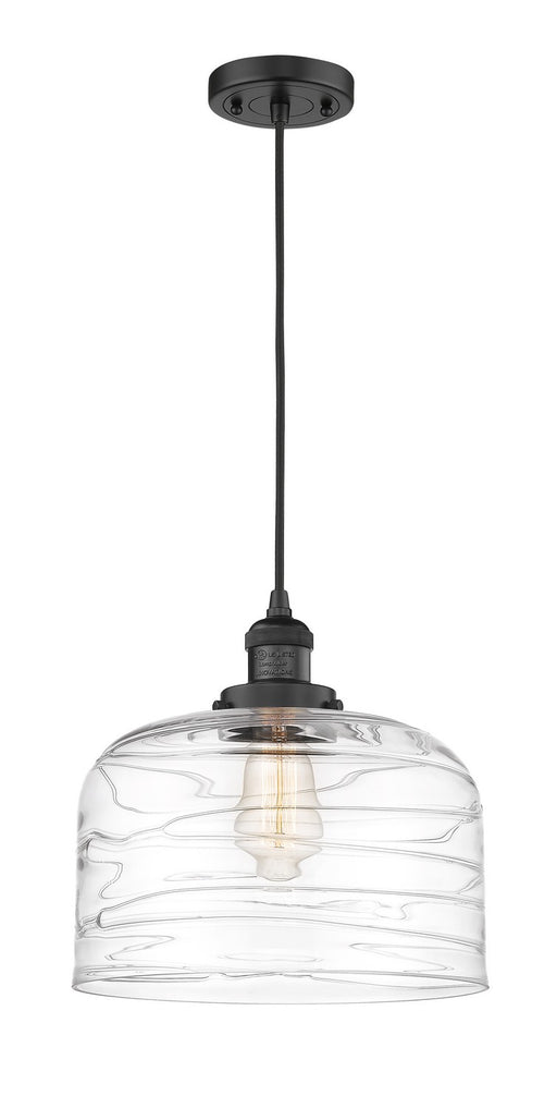 Innovations - 201C-BK-G713-L - One Light Mini Pendant - Franklin Restoration - Matte Black