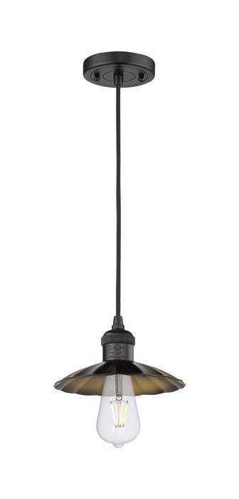 Innovations - 201C-BK-M17-BK - LED Mini Pendant - Franklin Restoration - Matte Black