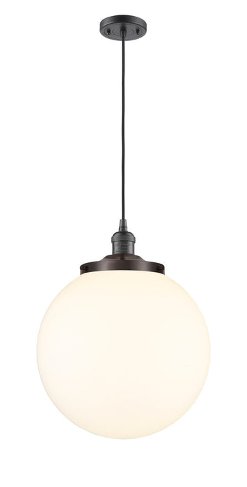 Innovations - 201C-OB-G201-14 - One Light Mini Pendant - Franklin Restoration - Oil Rubbed Bronze