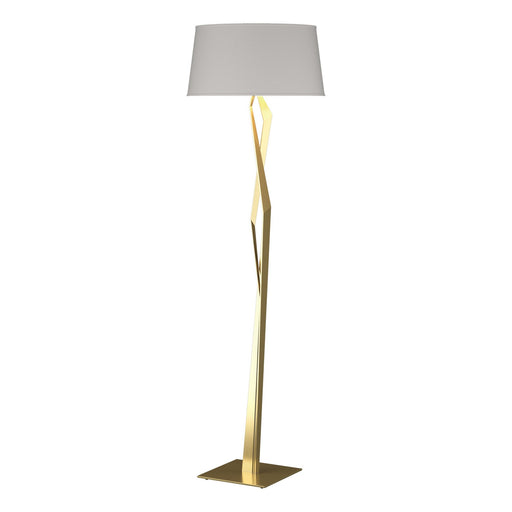 Facet One Light Floor Lamp Modern Brass
