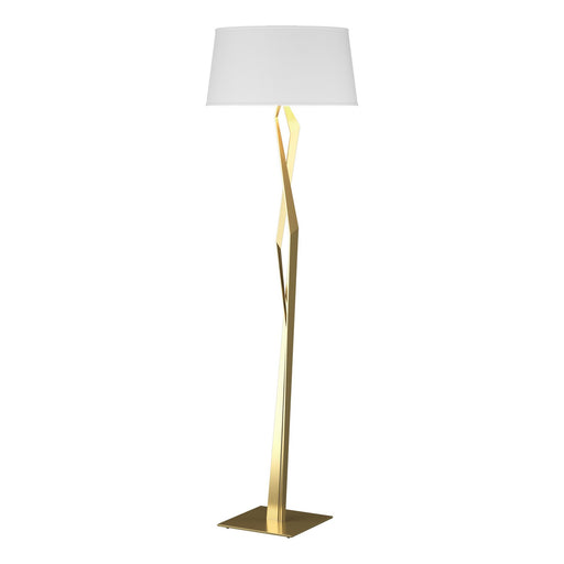 Facet One Light Floor Lamp Modern Brass