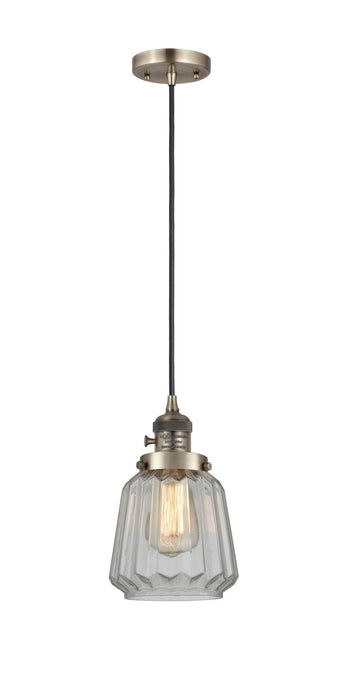 Innovations - 201CSW-AB-G142 - One Light Mini Pendant - Franklin Restoration - Antique Brass