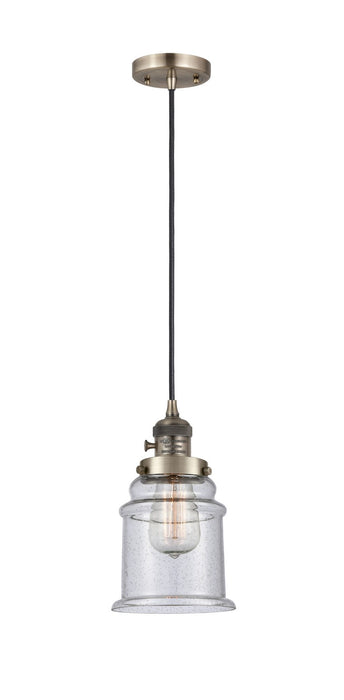 Innovations - 201CSW-AB-G184 - One Light Mini Pendant - Franklin Restoration - Antique Brass