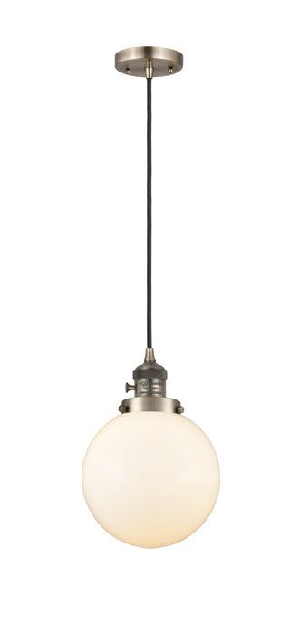 Innovations - 201CSW-AB-G201-8 - One Light Mini Pendant - Franklin Restoration - Antique Brass