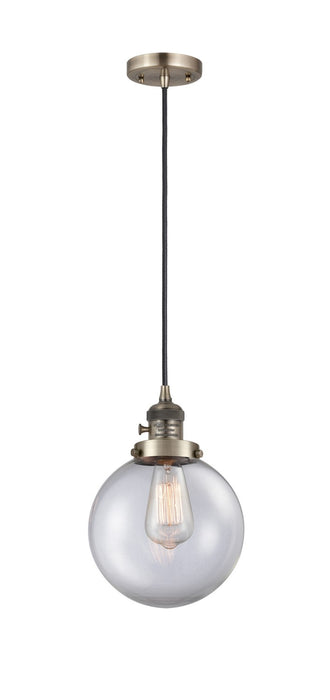 Innovations - 201CSW-AB-G202-8 - One Light Mini Pendant - Franklin Restoration - Antique Brass