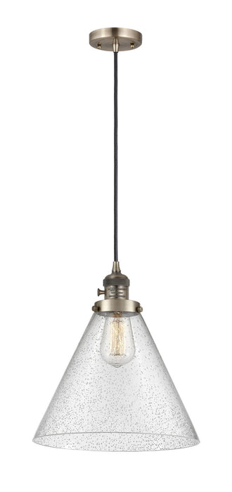 Innovations - 201CSW-AB-G44-L - One Light Mini Pendant - Franklin Restoration - Antique Brass