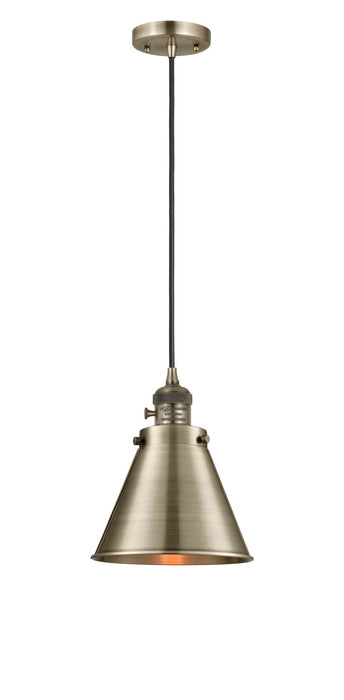 Innovations - 201CSW-AB-M13-AB - One Light Mini Pendant - Franklin Restoration - Antique Brass