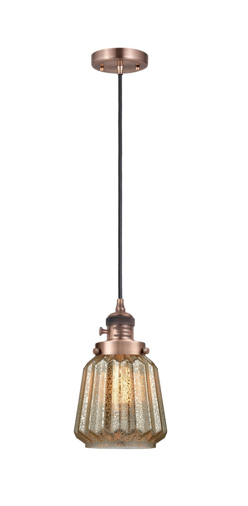 Innovations - 201CSW-AC-G146 - One Light Mini Pendant - Franklin Restoration - Antique Copper
