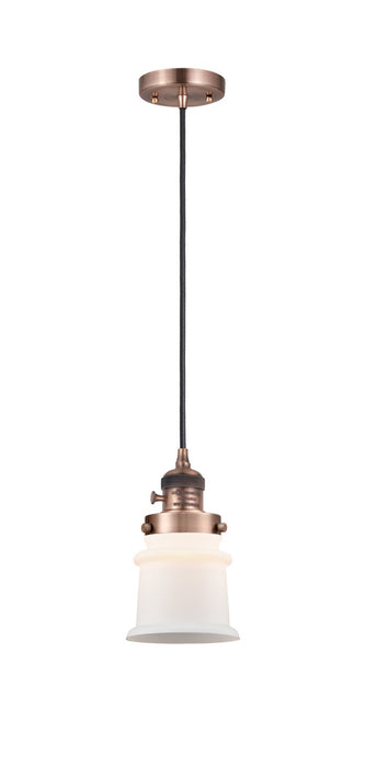 Innovations - 201CSW-AC-G181S - One Light Mini Pendant - Franklin Restoration - Antique Copper