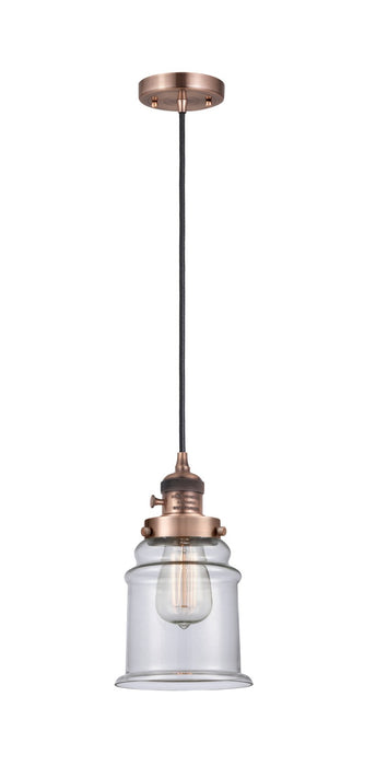 Innovations - 201CSW-AC-G182 - One Light Mini Pendant - Franklin Restoration - Antique Copper