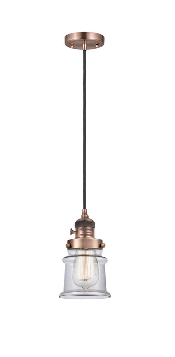 Innovations - 201CSW-AC-G182S - One Light Mini Pendant - Franklin Restoration - Antique Copper